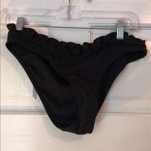 Black ruffled bikini bottoms. BRAND NEW!